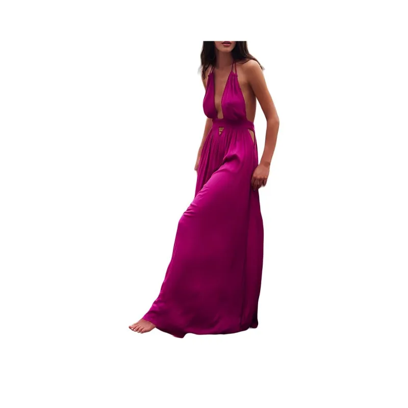 FREE PEOPLE Look Into The Sun Maxi Dress Slip Dresses Women's Baton Rouge/Rouge Purple-0