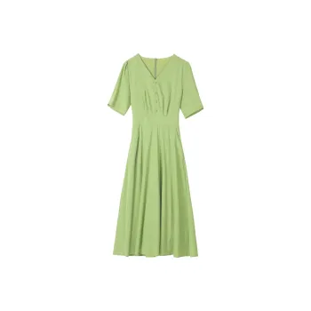 ONE PASS STUDIO Short-Sleeved Dresses Women's Avocado Green