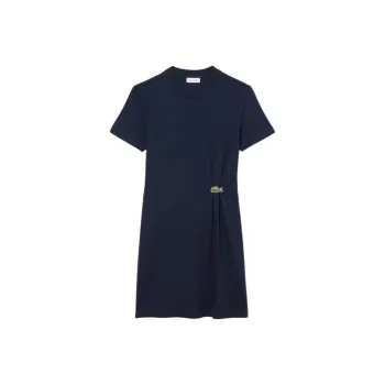 LACOSTE Short Sleeved Dress Women's Blue