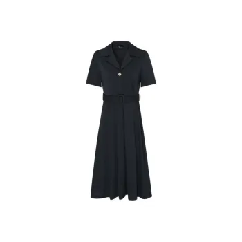 IDPAN Short Sleeved Dress Women's Navy Blue
