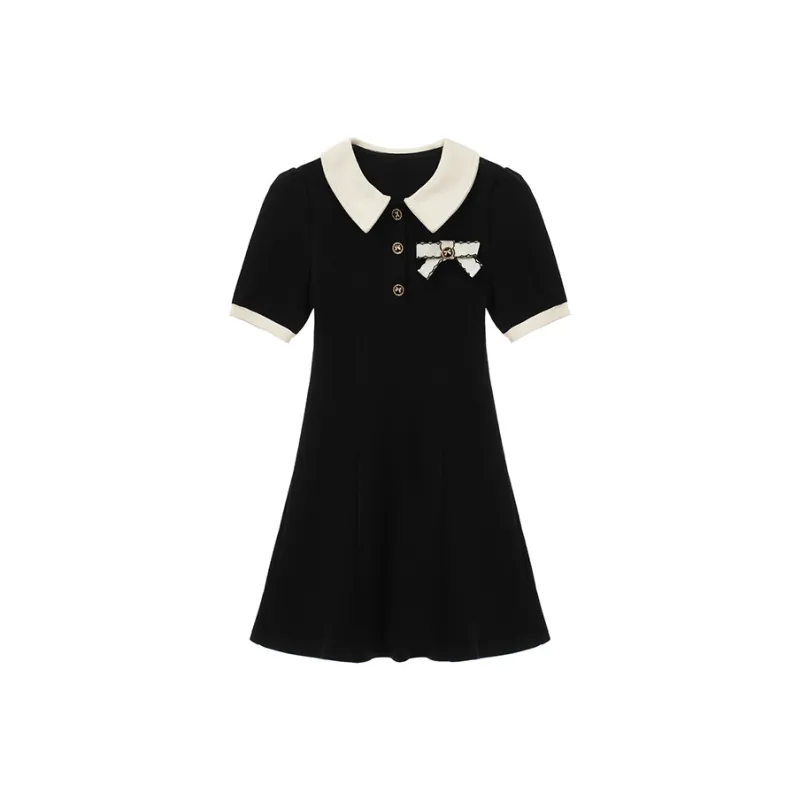 PAIN OR PLEASURE Short Sleeved Dresses Women's Black-0