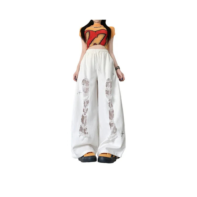 Mu Xiao Xin Jeans Women's White-0