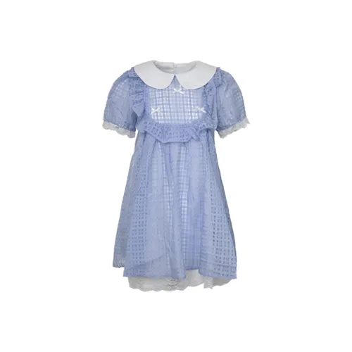 HUINIAN Short Sleeved Dresses Women's Purple Blue
