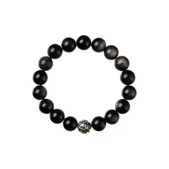 Stone Notes Obsidian Bracelets Unisex
