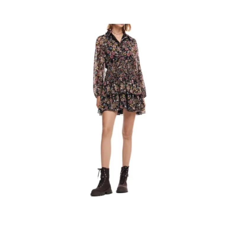 Desigual Long Sleeved Dress Women's Multicolor-3