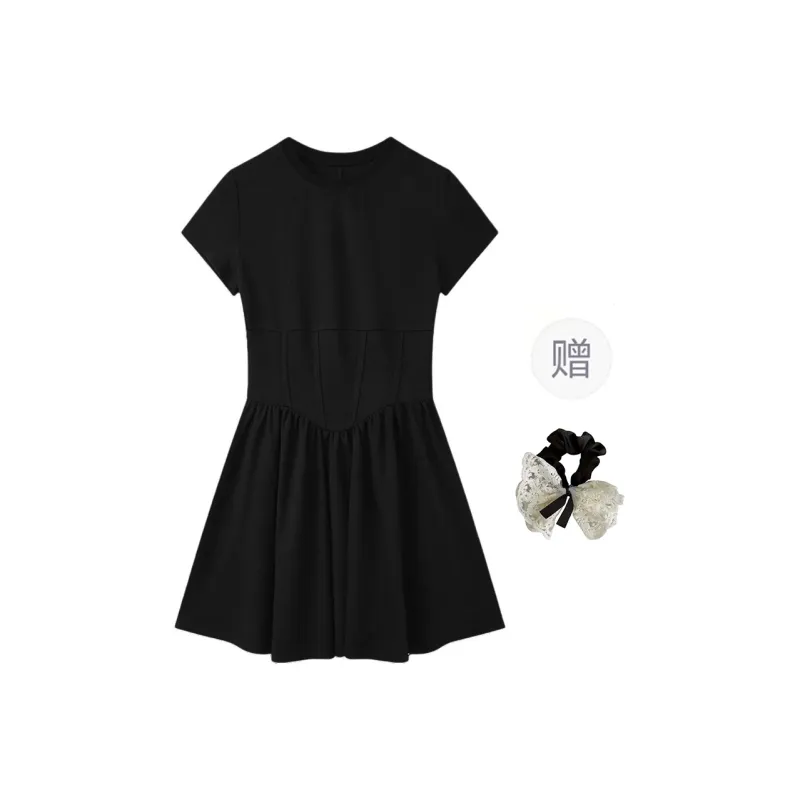 PAVEA Short Sleeved Dress Women's Black-0