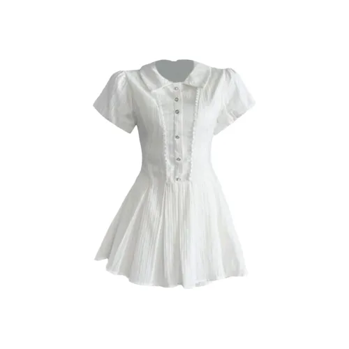 MTHE Short Sleeved Dress Women's White