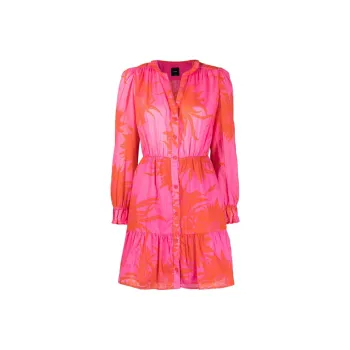 PINKO Floral Printed Long Sleeved Dress