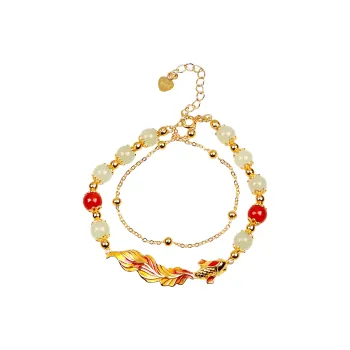 CHINA GOLD Hetian Jade Bracelets Pale Greenish White Jade Women's