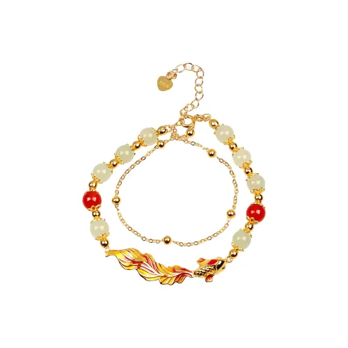 CHINA GOLD Hetian Jade Bracelets Pale Greenish White Jade Women's