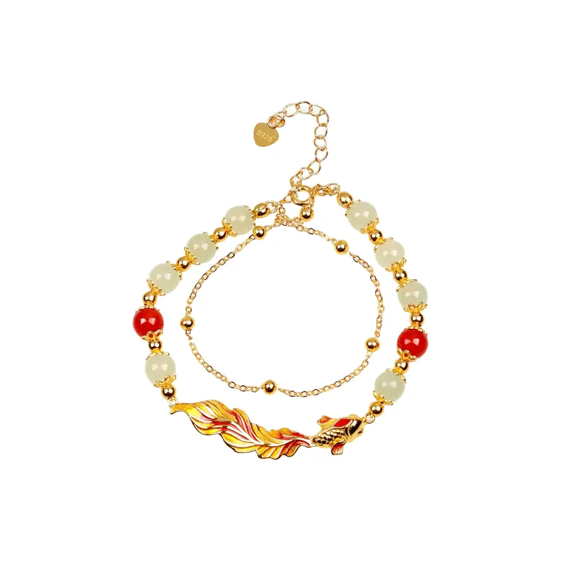 CHINA GOLD Hetian Jade Bracelets Pale Greenish White Jade Women's-0