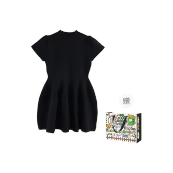 PZHK Short Sleeved Dresses Women's Black