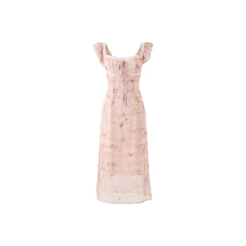 ACAINES Short Sleeved Dress Women's Berry Pink
