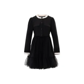 JESSYLINE Long Sleeved Dress Women's Black