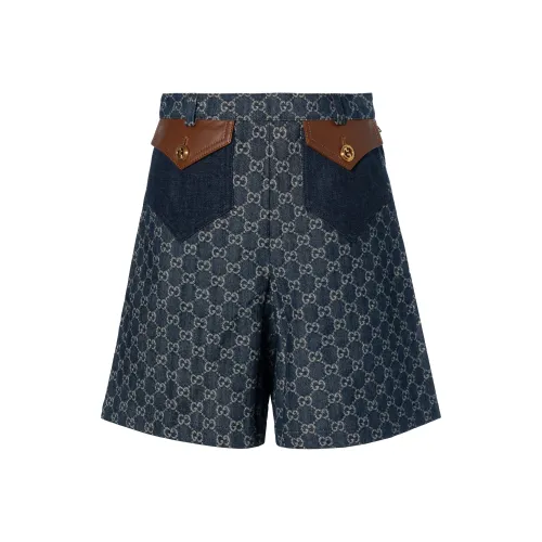 GUCCI Eco Washed Denim lemon shorts