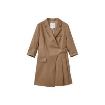 SHUIYUNJIAN Long Sleeved Dress Women's Coffee
