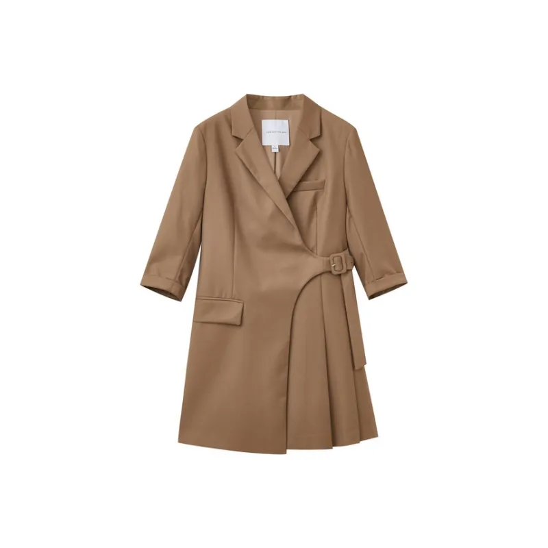 SHUIYUNJIAN Long Sleeved Dress Women's Coffee-0