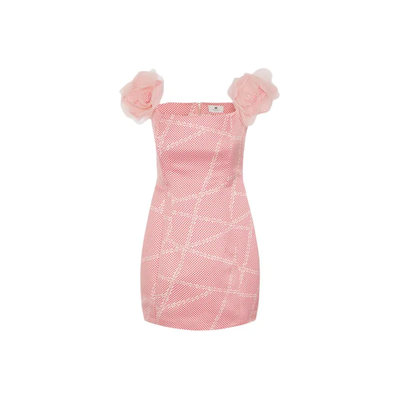 Elisabetta Franchi Duchesse Satin Mini Dress-0