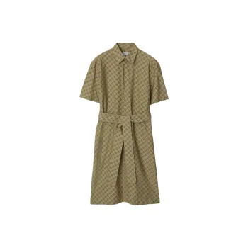 Burberry Checked Cotton Shirtdress