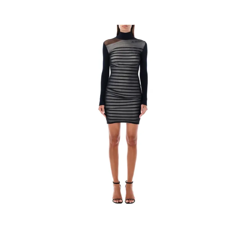 Jean Paul Gaultier Striped Mini Dress-0