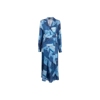 Rotate Long-Sleeved Dresses Women's Blue