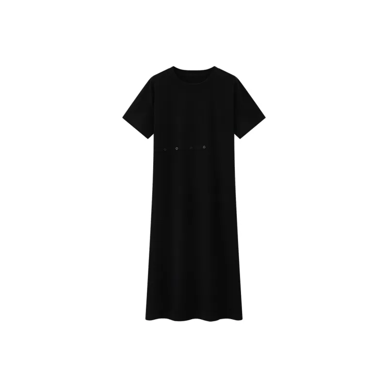 KUHNMARVIN Short Sleeved Dress Women's Black-0
