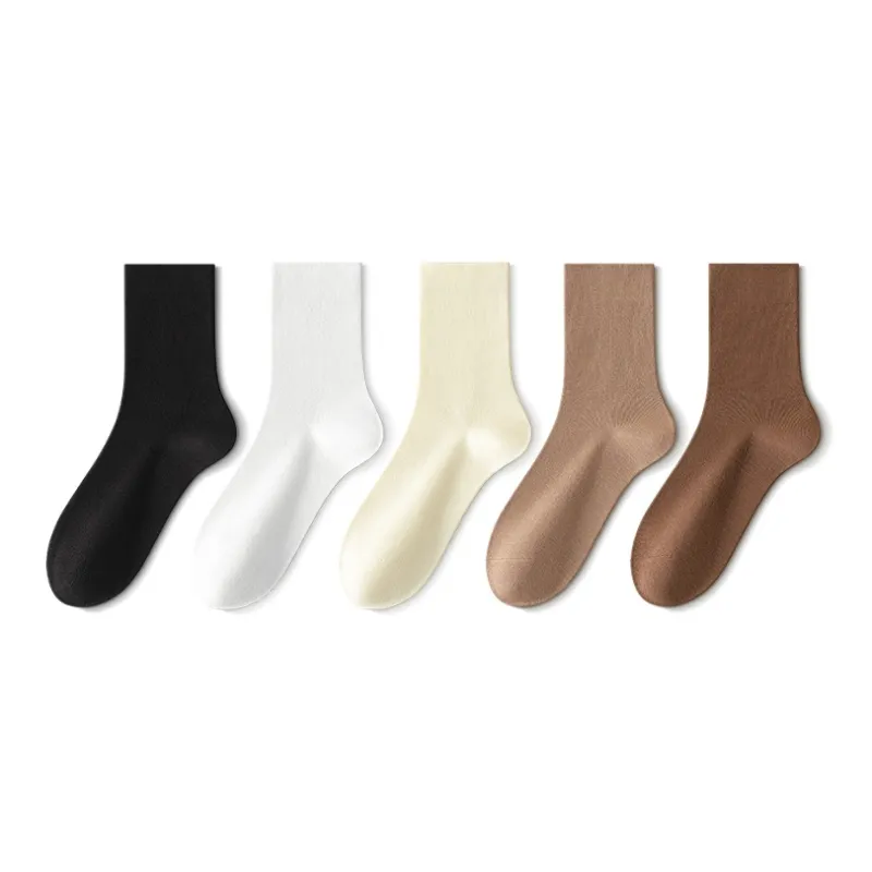 LUOLIAN Mid Calf Socks Women's 5 Pack-4