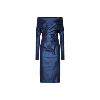 Talbot Runhof Long-Sleeved Dresses Women's Blue