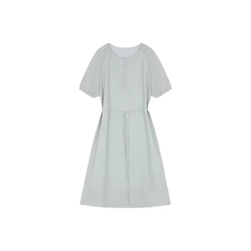 IHIMI Short Sleeved Dress Women's Mint Green-0