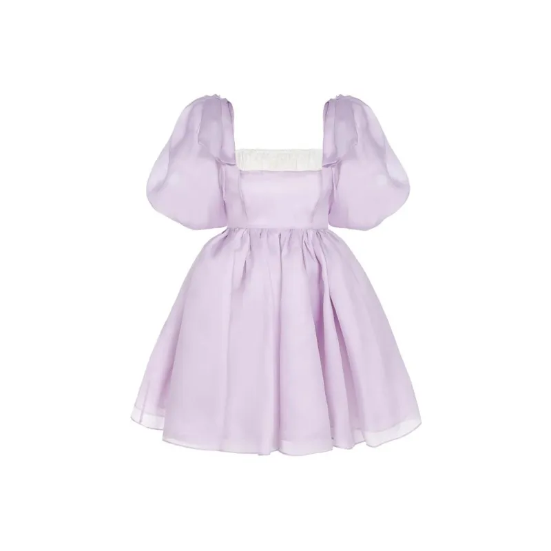 Selkie Short Sleeved Dresses Women's Light Purple-0