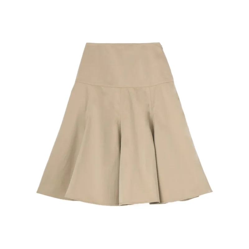 Yohji Yamamoto Casual Short Skirts Women's Khaki-0