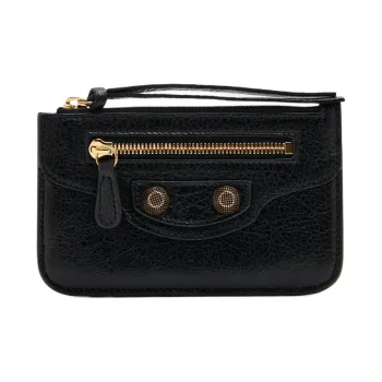 Balenciaga Le Cagole Lambskin Wallet Women's Black