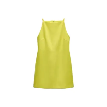 ZARA ZW Series Sleeveless Dress Women's Yellow