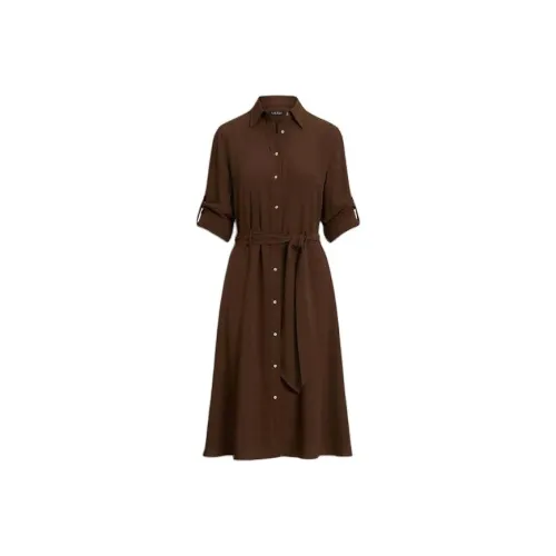 Polo Ralph Lauren Short Sleeved Dress Women's Brown