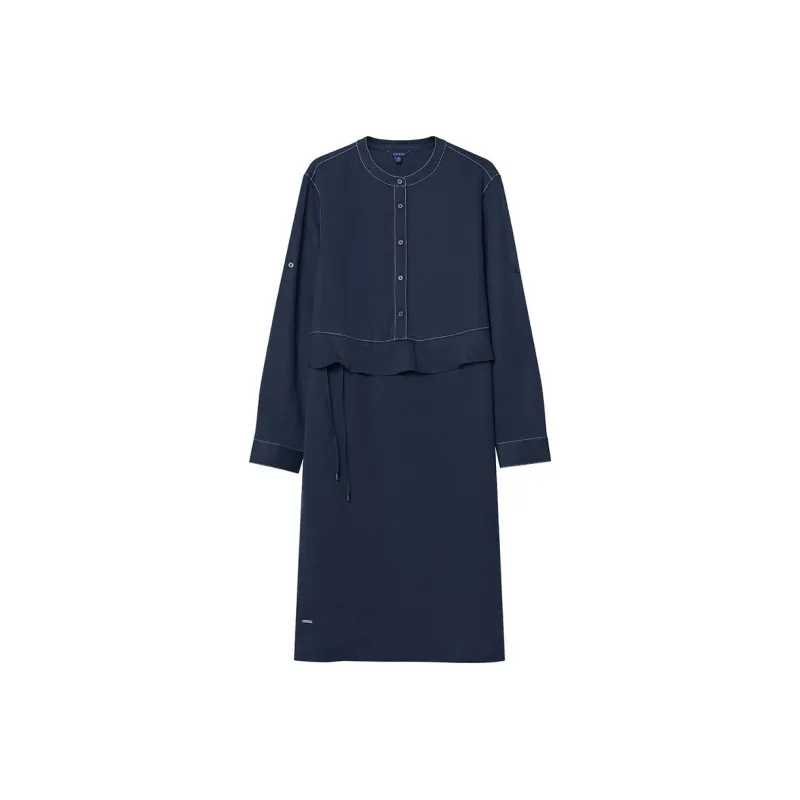 NAUTICA Long Sleeved Dress Women's Light Navy Blue-0