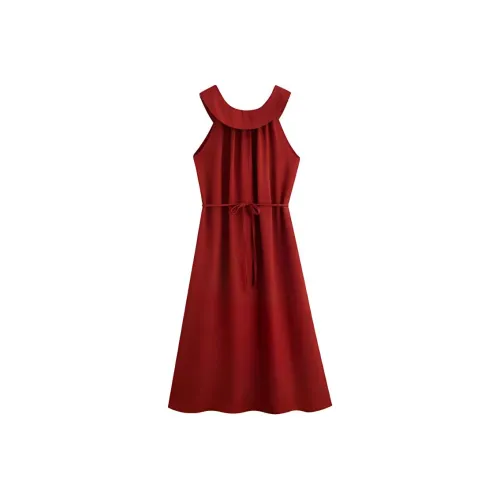 PZGE Sleeveless Dress Women's Red