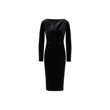 ARMANI EXCHANGE FW24 Long Sleeved Dress Women's Black