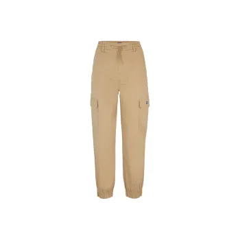 HUGO BOSS RELAXED-FIT CARGO TROUSERS IN STRETCH COTTON Cargo Pants Women's Light Beige