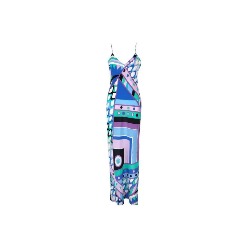 EMILIO PUCCI Vivara print Silk Maxidress-0
