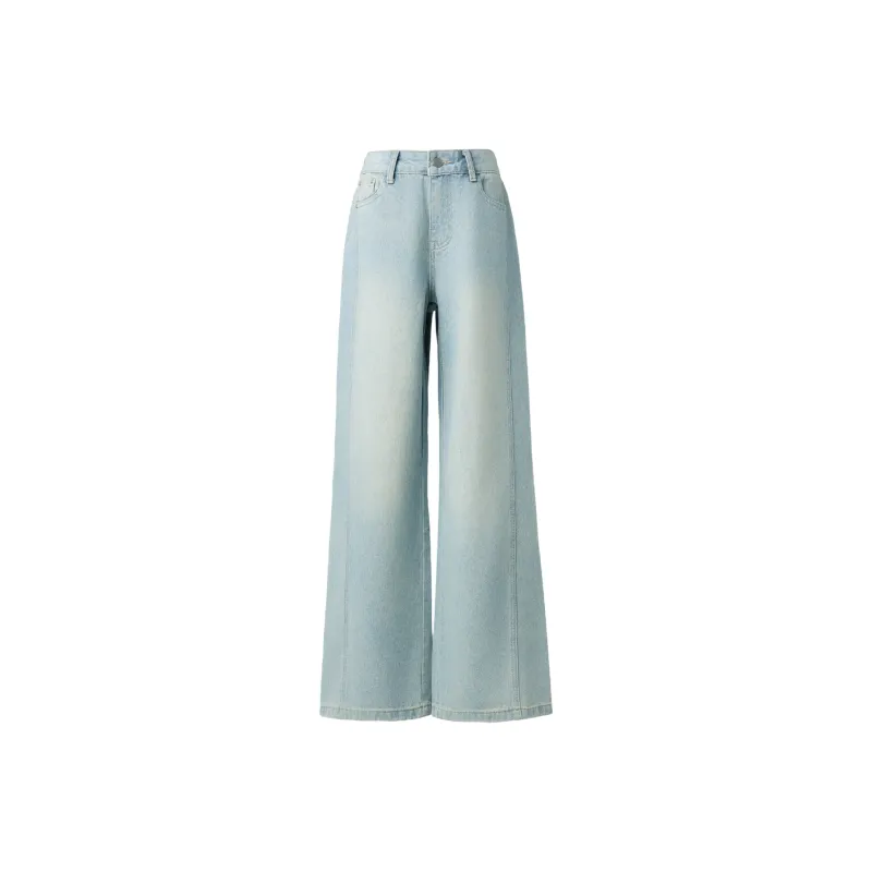 Wen Shan Jeans Women's Washed Blue-6