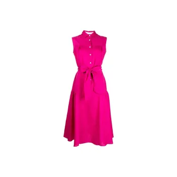 KITON Flared Sleeveless Midi Shirtdress