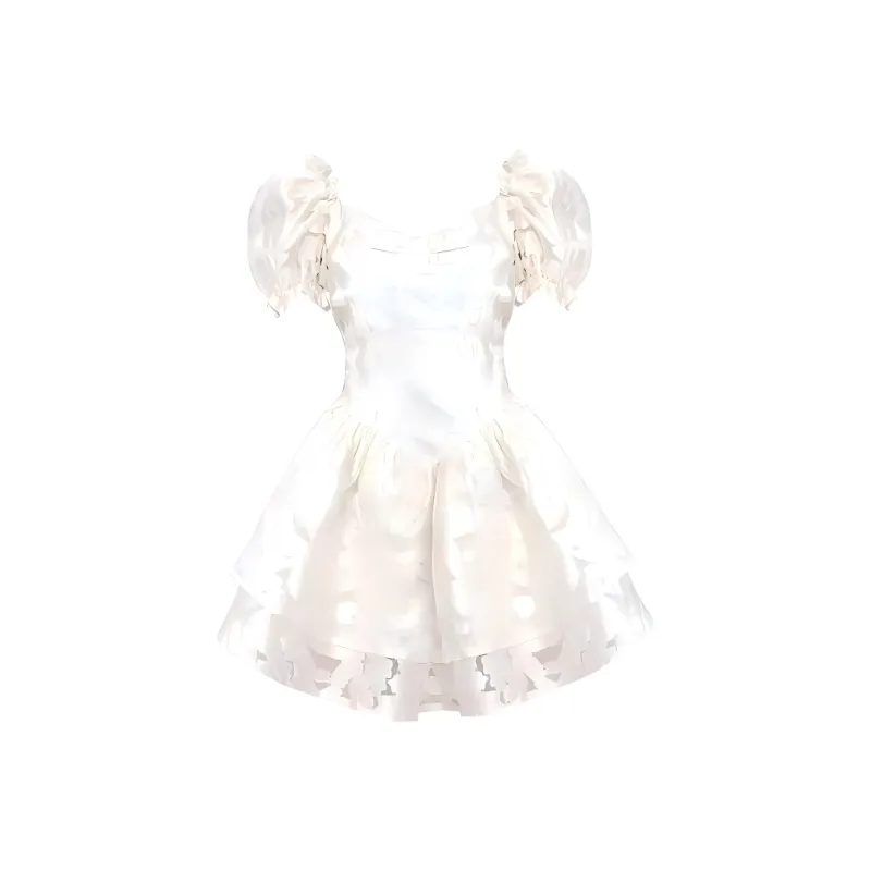 XIAOJUCHUANLI Short Sleeved Dress Women's Image Color-0