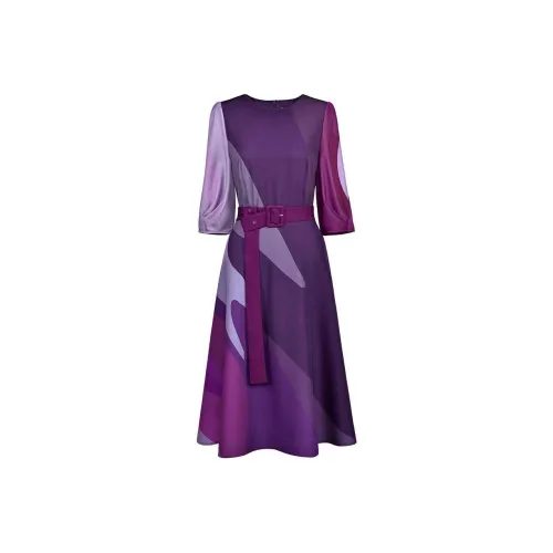 DIFFIE RIEGER Long-Sleeved Dresses Women's Purple
