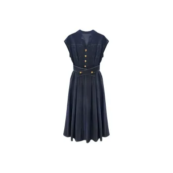 HUINIAN Short Sleeved Dress Women's Blue