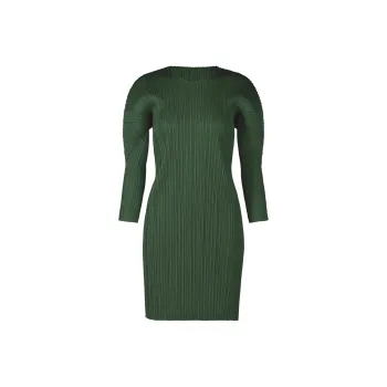 PLEATS PLEASE ISSEY MIYAKE FW24 Long-Sleeved Dresses Women's Green