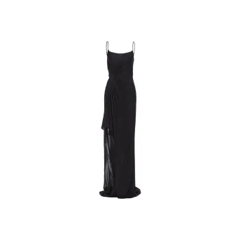 PINKO Scoop Neck Sleeveless Side Slit Maxi Dress