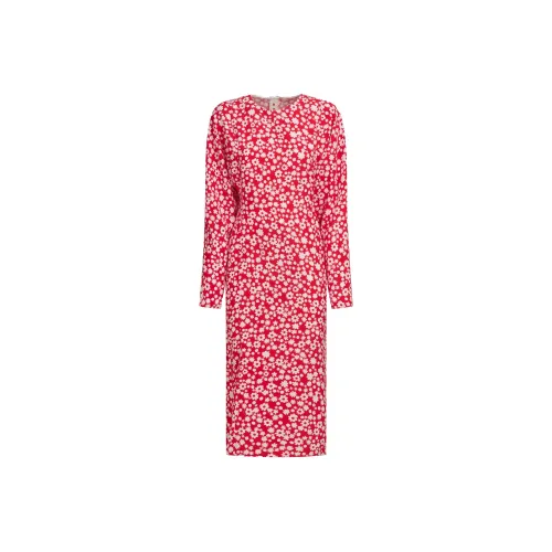 FENDI Logo Jacquard Back Slit Midi Dress