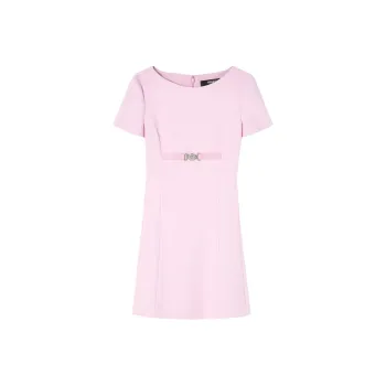 VERSACE Short Sleeved Crewneck Mini Dress
