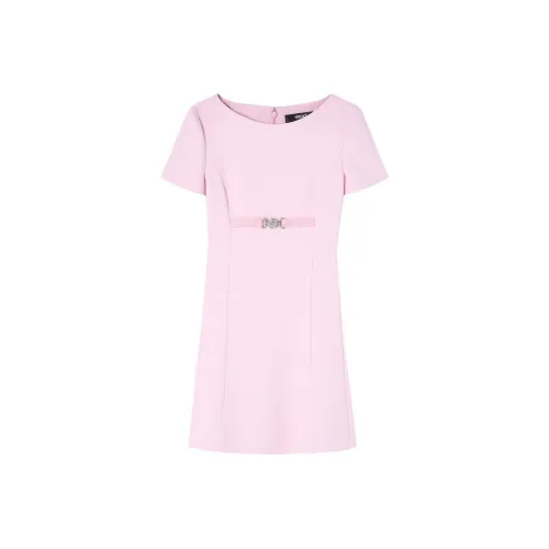 VERSACE Short Sleeved Crewneck Mini Dress
