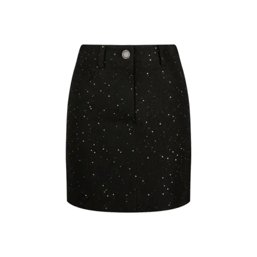 System Casual Short Skirts Women's Black